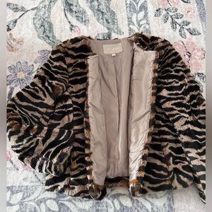 Banana Republic Cropped Zebra Print Lady Jacket